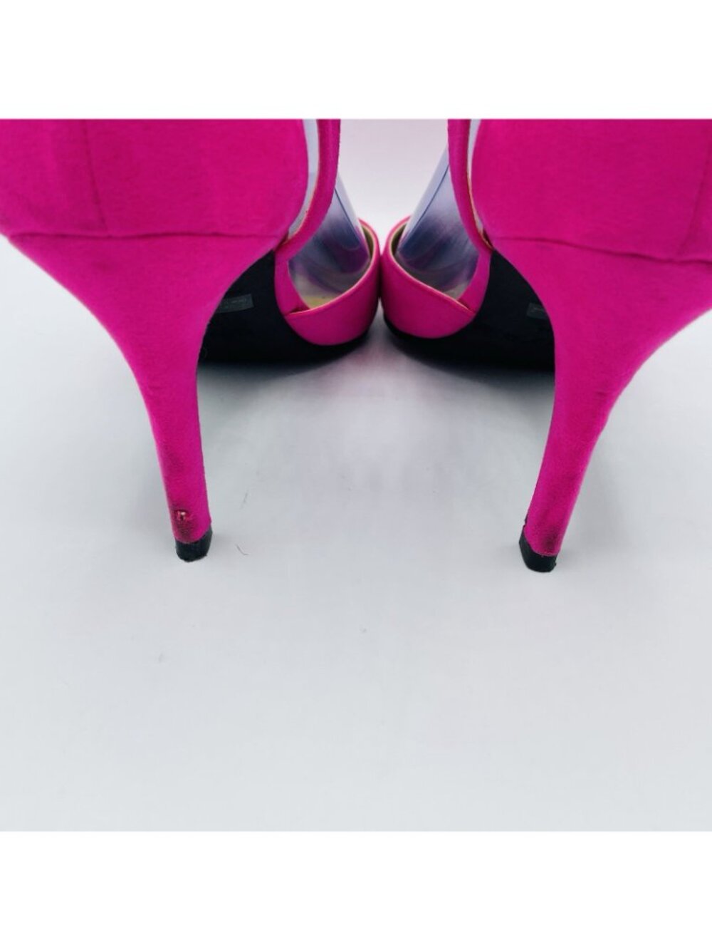 Unisa Shoes Womens Size 8.5 M Pink Faux Suede Stilleto High Heels Lace Up Pumps - Picture 8 of 11
